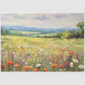 Zomer Wildflower Field Olieverfschilderij Decoupag Tissuepapier (Voorkant)