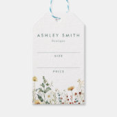 Zomer Wildflower Field Prijs Label Cadeaulabel (Voorkant)