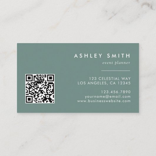 Zomer Wildflower Field QR-code Visitekaartje (Achterkant)