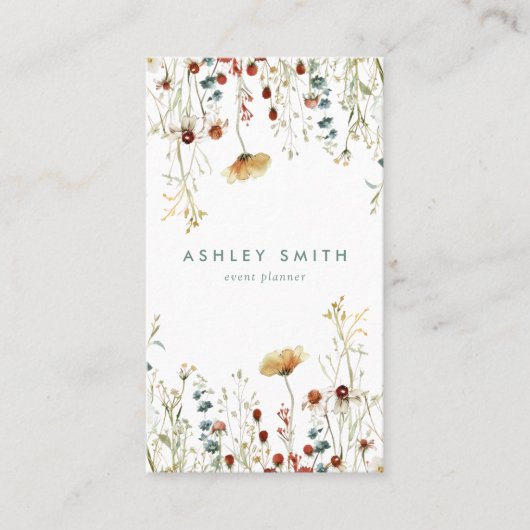 Zomer Wildflower Field Social Media Visitekaartje (Voorkant)