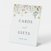 Zomer Wildflower Field Trouwkaarten en geschenken Reclamebord Met Voetstuk (Voorkant)