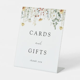 Zomer Wildflower Field Trouwkaarten en geschenken Reclamebord Met Voetstuk