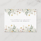 Zomer Wildflower Field Trouwregister Informatiekaartje (Voorkant)