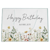 Zomer Wildflower Field Verjaardag Groot Cadeauzakje (Voorkant)