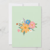 Zomer Wildflower Flat Save the Date Kaart (Achterkant)