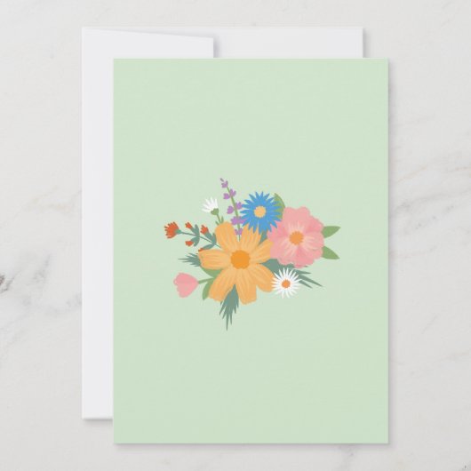 Zomer Wildflower Fotobruiloft Bewaar de datum Save The Date (Achterkant)