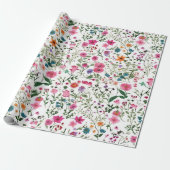Zomer Wildflower Garden Cadeaupapier (Uitgerold)