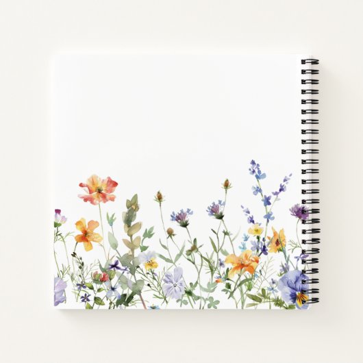 Zomer Wildflower Garden Wedding Guest Book Notitieboek (Achterkant)