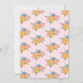 Zomer Wildflower Geboorteaankondiging Aankondiging (Achterkant)