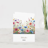 Zomer Wildflower In Bloom Lente Bloem Kaart (Achterkant)