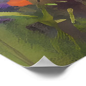 Zomer Wildflower Valley Landschap Bloom Art Poster (Hoek)