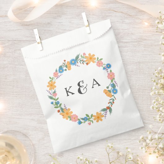 Zomer Wildflower Wedding Favoriet Tas Bedankzakje (Geknipt)