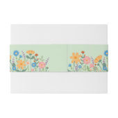 Zomer Wildflower Wedding Invitation Buikband Uitnodigingen Wikkel (Achterkant Voorbeeld)