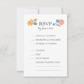 Zomer Wildflower Wedding RSVP Kaart (Voorkant)