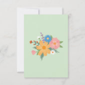 Zomer Wildflower Wedding RSVP Kaart (Achterkant)