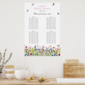 Zomer Wildflower Zitkaart Poster (Keuken)