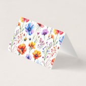 Zomer WildFlowers Baby shower Dank u kaart (Achterkant)