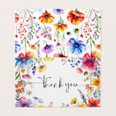 Zomer WildFlowers Baby shower Dank u kaart (Buitenkant ongevouwen)