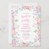 Zomer Wildflowers Bloemen Sweet Sixteen Kaart (Voorkant)