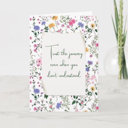 Zomer Wildflowers Denken aan jou Kaart (Voorkant)