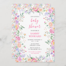 Zomer Wildflowers Floral Baby shower