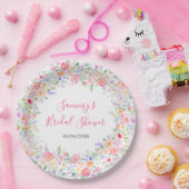 Zomer Wildflowers Floral Vrijgezellenfeest Papieren Bordje (Feest)