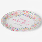 Zomer Wildflowers Floral Vrijgezellenfeest Papieren Bordje (Gekanteld)