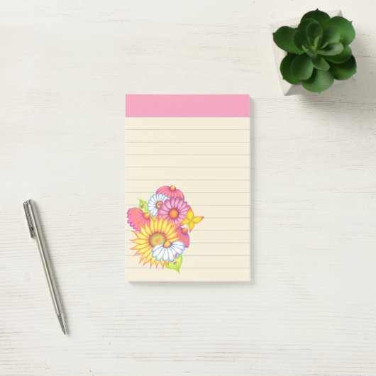 Zomer Wildflowers Post It Notes (Kantoor)