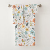 Zomer Wildflowers & Swirls ID1064 Bad Handdoek (Insitu)