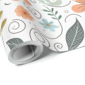 Zomer Wildflowers & Swirls ID1064 Cadeaupapier (Rol Hoek)