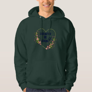 Zomer Winter Unisex Bloemen Hart Quote B I G Hoodie