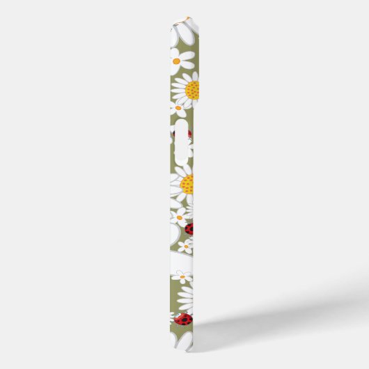 Zomer Witte Dagen en Rode Ladybugs op bruin Case-Mate iPhone Case (Achterkant / Rechts)