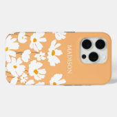Zomer Witte Kosmos Bloemen Aangepaste naam Case-Mate iPhone Case (Achterkant (horizontaal))