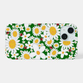 Zomer Witte margrieten en grillige rode lieveheers iPhone 15 Case (Achterkant horizontaal)