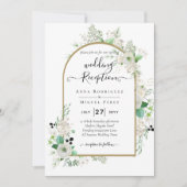 Zomer Witte Rozen Smaragd Salie Groene Bladeren TR Kaart (Voorkant)