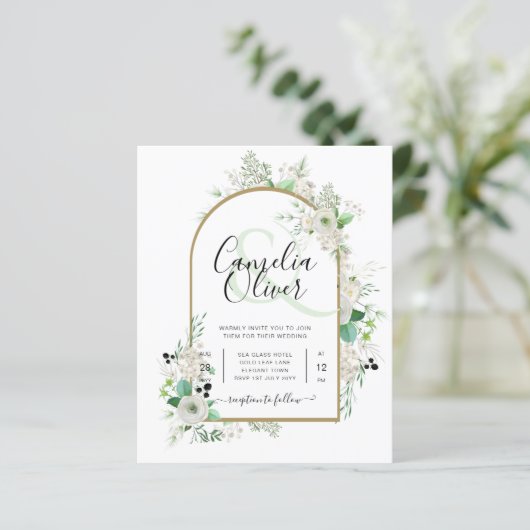 Zomer Witte Rozen Smaragd Salie Groenelementen TRO (Staand voorkant)