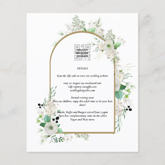 Zomer Witte Rozen Smaragd Salie Groenelementen TRO (Achterkant)