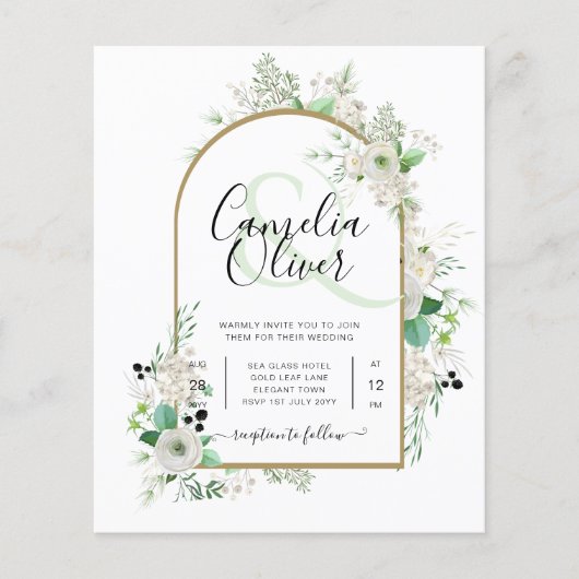 Zomer Witte Rozen Smaragd Salie Groenelementen TRO (Voorkant)