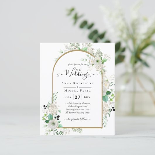 Zomer Witte Rozen Smaragd Salie Groenelementen TRO (Staand voorkant)