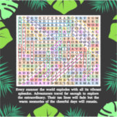 Zomer Woord Zoeken Puzzel Sticker (Voorkant)