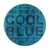 Zomer woorden Poolside en Palm Tree Cutting Board Snijplank (Voorkant)