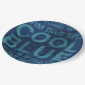 Zomer woorden Poolside en palmboom Papieren Bordje (Gekanteld)