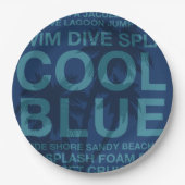 Zomer woorden Poolside en palmboom Papieren Bordje (Voorkant)