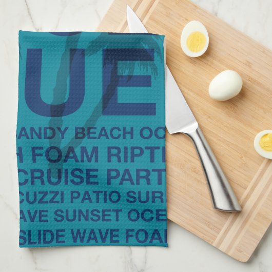 Zomer Woorden Zwembad en Palm Tree Handdoeken (Quarter Fold)