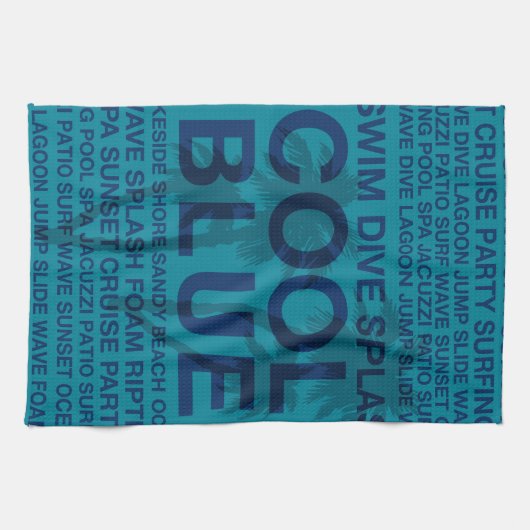 Zomer Woorden Zwembad en Palm Tree Handdoeken (Horizontaal)