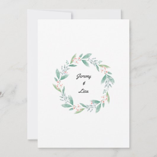 Zomer Zacht Roze Huwelijk Kaart (Achterkant)