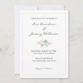 Zomer Zacht Roze Huwelijksuitnodiging Kaart (Voorkant)