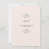 Zomer Zacht Roze Huwelijksuitnodiging Kaart (Achterkant)