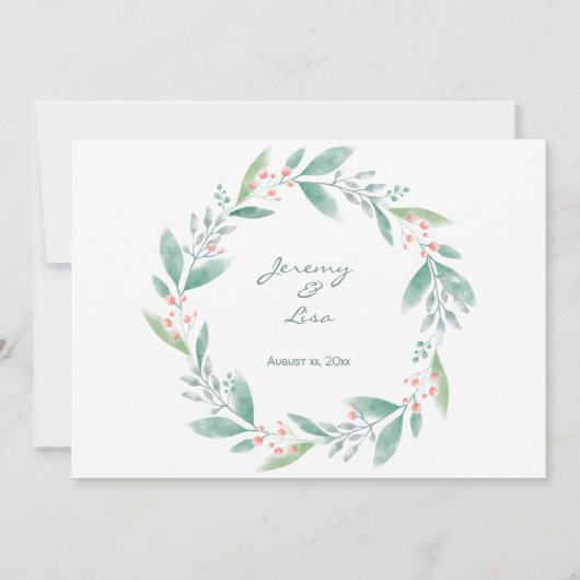 Zomer Zacht Roze Huwelijksuitnodiging Kaart (Achterkant)