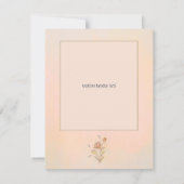 'zomer zachtheid' dankkaart bedankkaart (Achterkant)